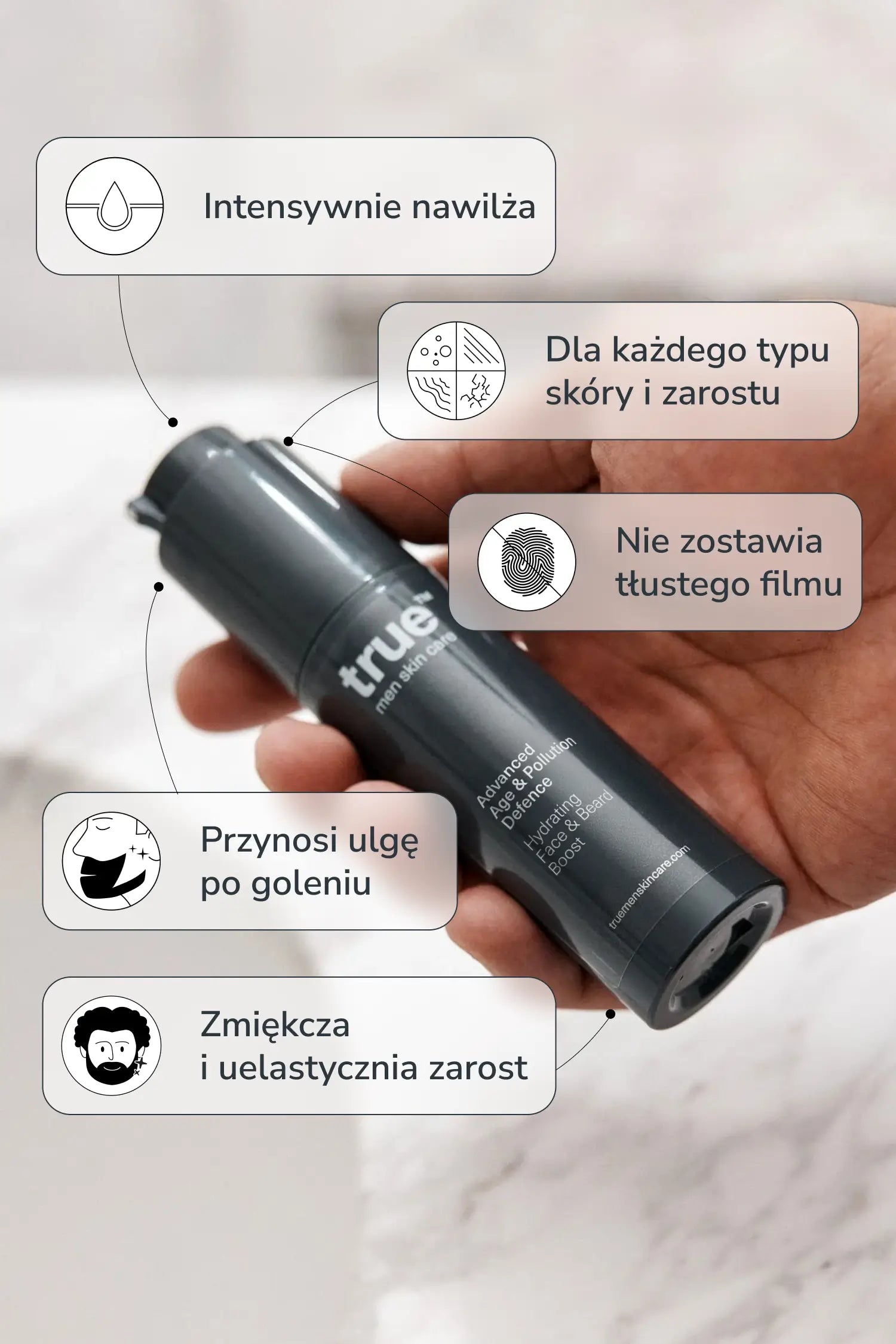 Nawilżacz do twarzy i brody
